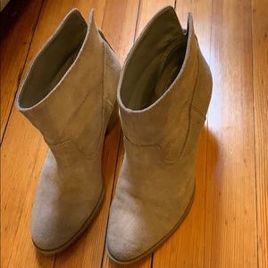 Nine West Suede Tan Booties